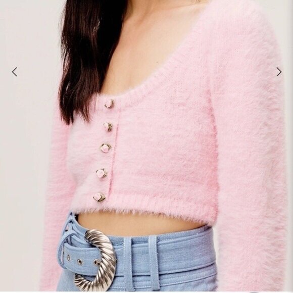 For Love & Lemons Anastasia Cropped Cardigan - Picture 1 of 11
